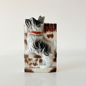 Scottie Dog Wall Pocket Midcentury Vase Terrier Kitschy Cottage Country